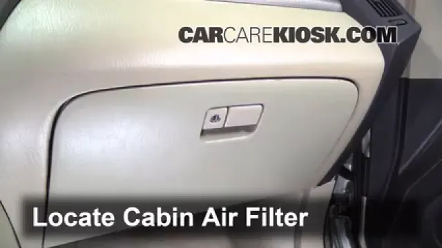 2003 Toyota Highlander 2.4L 4 Cyl. Filtre à air (intérieur) Changement